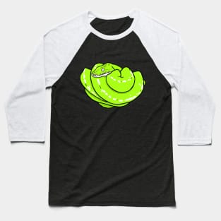 Green Tree Python Snake Baseball T-Shirt